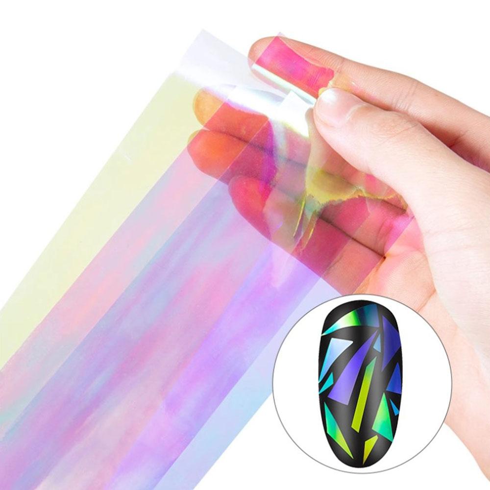 Giấy Foil Hologram 3D Lấp Lánh Chuyên Dụng Trang Trí Móng Nghệ Thuật