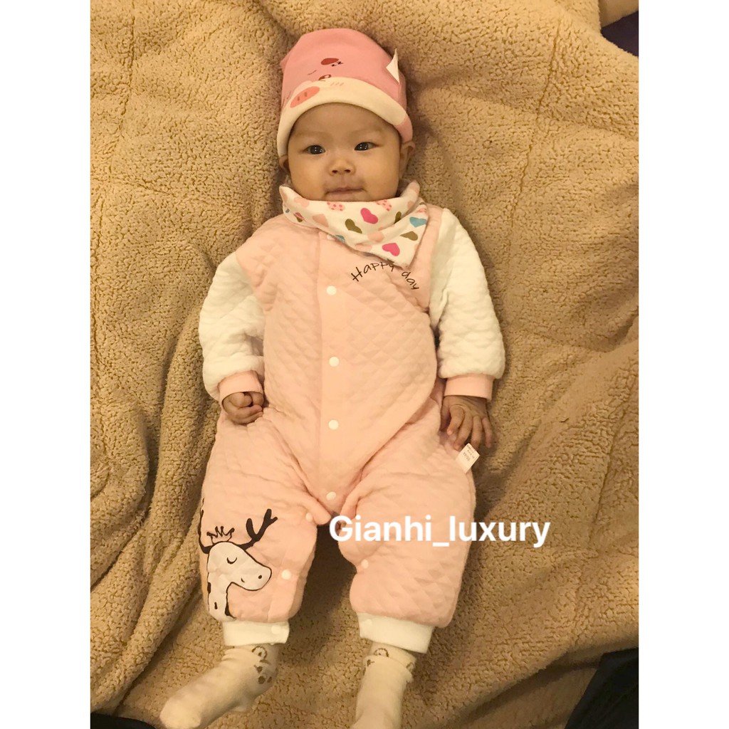 Body liền thân trần bông họa tiết ngộ nghĩnh cho bé