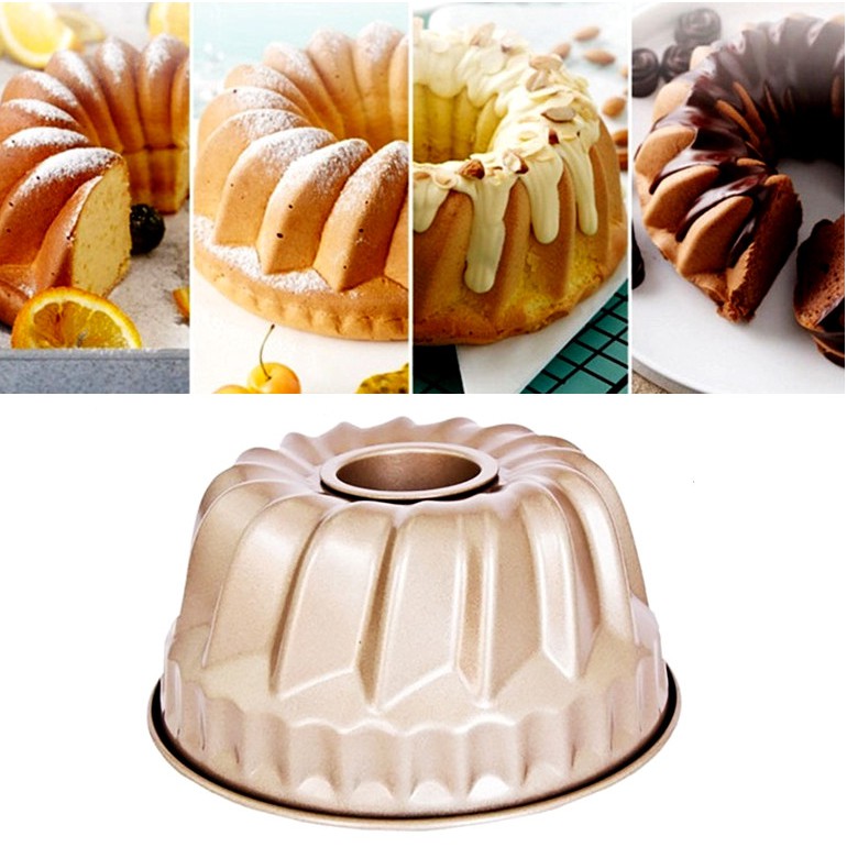 Khuôn nướng bánh bundt, bánh bông lan xoắn ốc chống dính