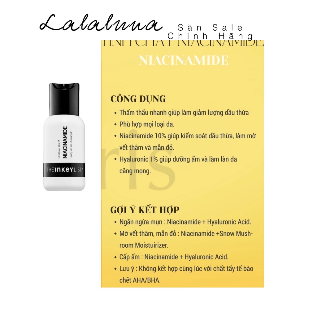 SERUM DA DẦU MỤN NIACINAMIDE - THE INKEY LIST [BILL-SEPHORA] | BigBuy360 - bigbuy360.vn