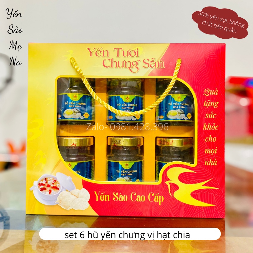 - Set 6 Hũ Yến Sào Chưng Sẵn Hoàng Việt