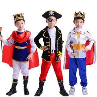 Bộ Trang Phục Hóa Trang Hoàng Tử Cướp Biển 7 Món Cho Bé Trai 3-12 Tuổi