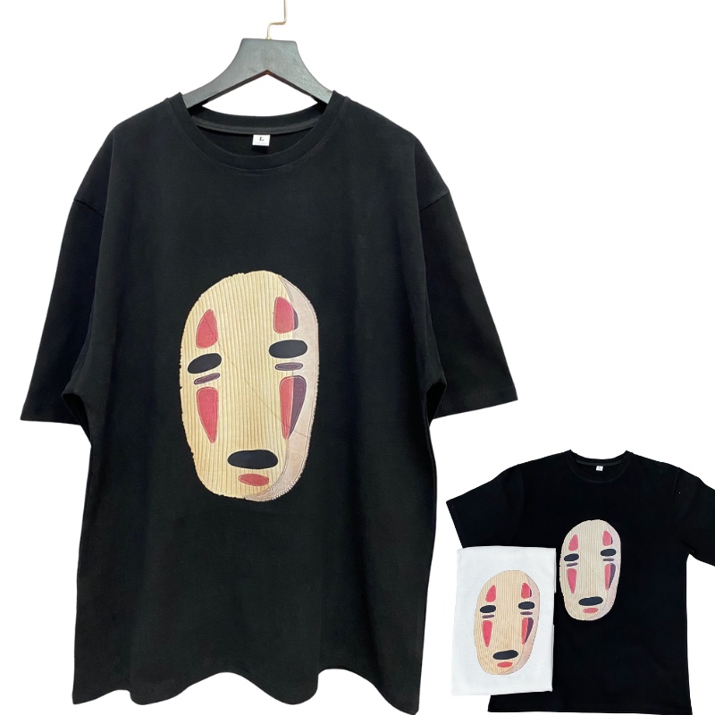 Áo phông hình Vô Diện  from rộng, cổ tròn, 100% cotton