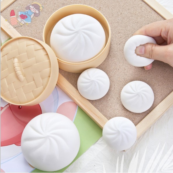 bánh bao đồ chơi squishy trẻ em người lớn chất liệu tpr an toàn sức khỏe xả stress đồ chơi giảm stress đồ chơi dễ thương