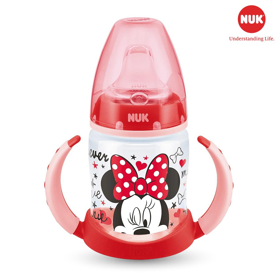 [Mã LIFEDC1012 giảm 250K đơn 500K] Bình tập uống Nuk PP Mickey - Hello Kitty 150ml V1643