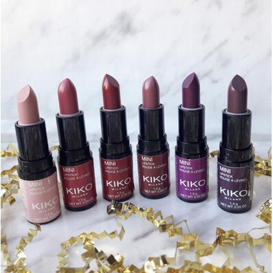 Son Kiko mini - Son lì mini: hồng nude, hồng đất, đỏ nâu, Tím - Italy