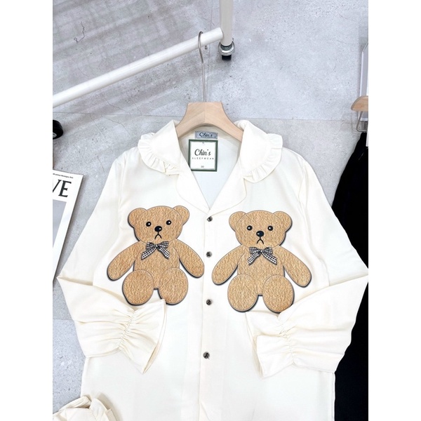 (Hình thật) Set Đồ bộ Pijama - Bộ đồ mặc nhà chất mango thiết kế siêu sang tay dài