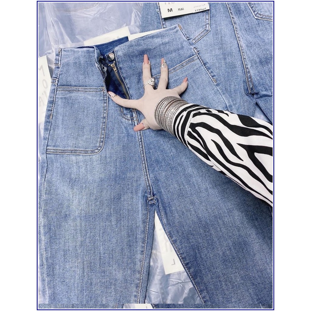 Quần jean NGỐ LỬNG 2 CÚC - 2 TÚI BẦU mẫu siêu hot - jean giãn NSHOP377