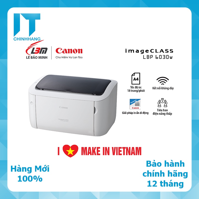 [Mã 77ELSALE1 giảm 5% đơn 3TR] Máy In Laser Canon LBP 6030W Hàng Chính Hãng