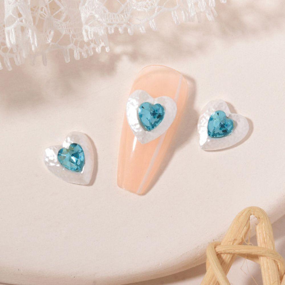 Miếng Dán Trang Trí Móng Tay Hình Trái Tim Xinh Xắn|Phụ Kiện Trang Trí Móng Tay Hình Ngôi Sao Năm Cánh 3D Thời Trang Nhật Bản