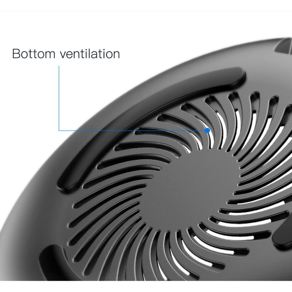Đế sạc nhanh không dây tích hợp quạt hút tản nhiệt Baseus Whirlwind Desktop cho Apple iPhone/ Samsung (Qi Wireless