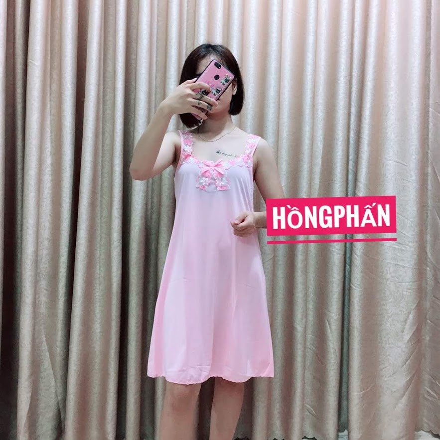 Đầm ngủ thun lạnh ren nơ Lê Giang Shop | BigBuy360 - bigbuy360.vn