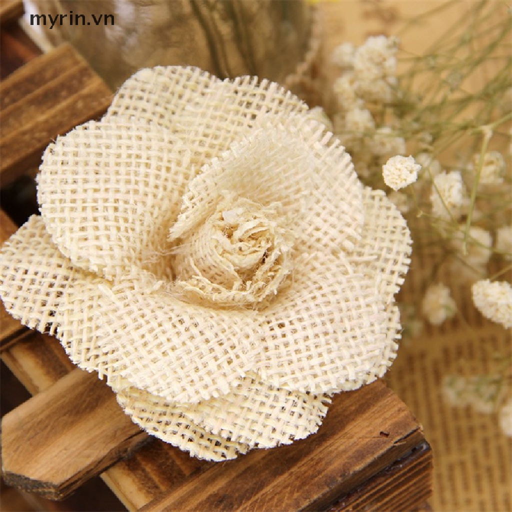 Hoa Hồng Vải Bố Trang Trí Bàn Tiệc Cưới / Giáng Sinh