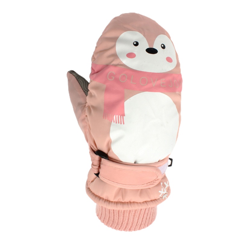 Găng Tay Trượt Tuyết Phủ Lông Cừu Giữ Ấm Chống Trượt Bảo Vệ Toàn Diện