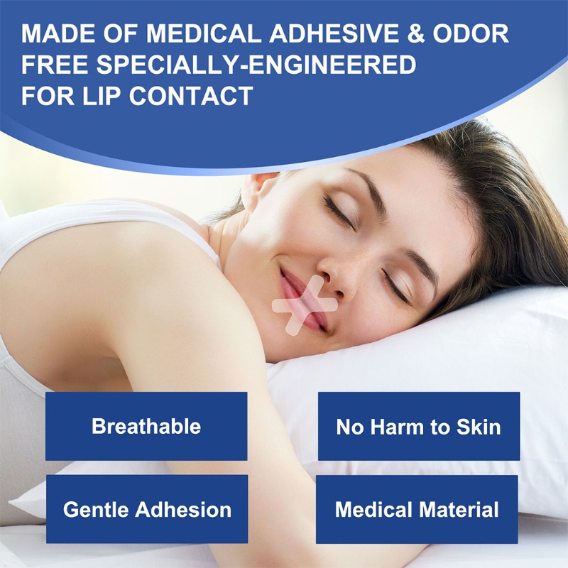 [Hàng mới về] Hộp 12 dải dán miệng chống ngáy cải thiện giấc ngủ tiện lợi