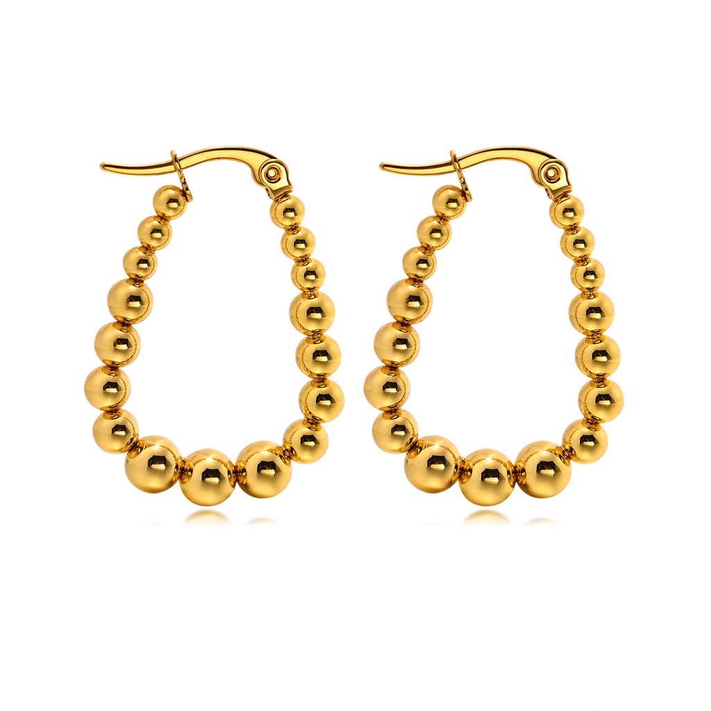 Vnox Khuyên Tai Vòng Tròn Xỏ Lỗ Khối Lượng Nhẹ Giáng Sinh Cho Nữ