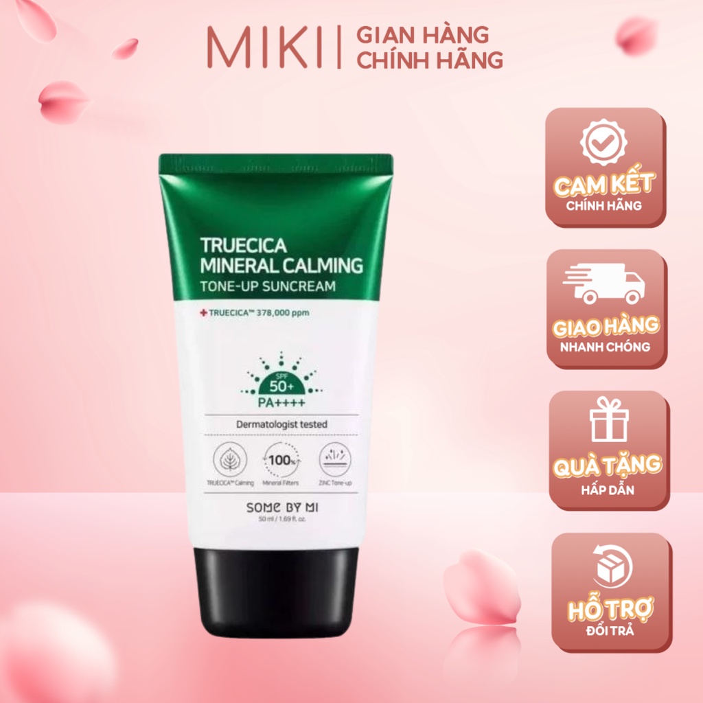 Kem Chống Nắng Some By Mi Truecica Mineral Calming Tone-up Suncream SPF50+ PA++++ Dành Cho Da Mụn 50ml