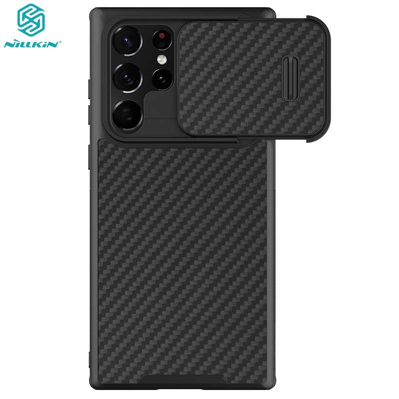 Ốp lưng Samsung S22 Ultra 5G Nillkin Bằng Sợi Tổng Hợp PP Họa Tiết Sợi Carbon ốp lưng Cho Galaxy S22 Ultra 5G