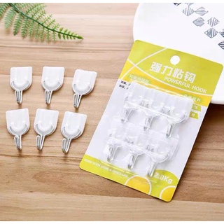 Vỉ 6 móc dính tường treo đồ tiện dụng chắc chắn