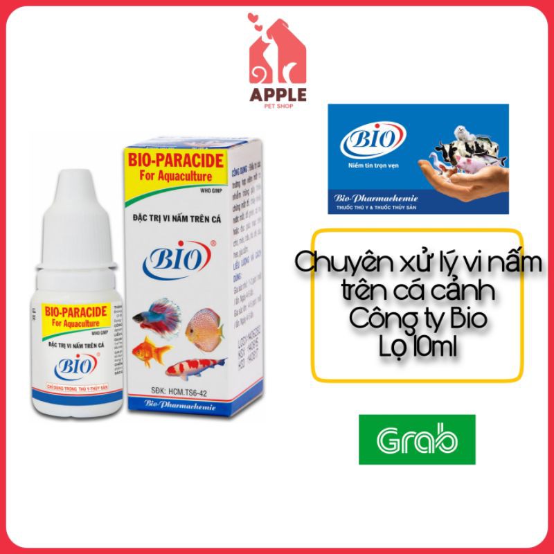 [BIO-PARACIDE] [10ML] Chuyên xử lý vi nấm trên cá cảnh