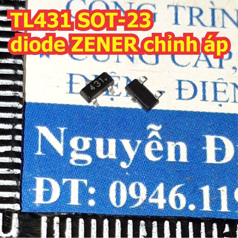 20 con TL431 SOT-23 chân dán diode zener có thể điều chỉnh điện áp kde1547