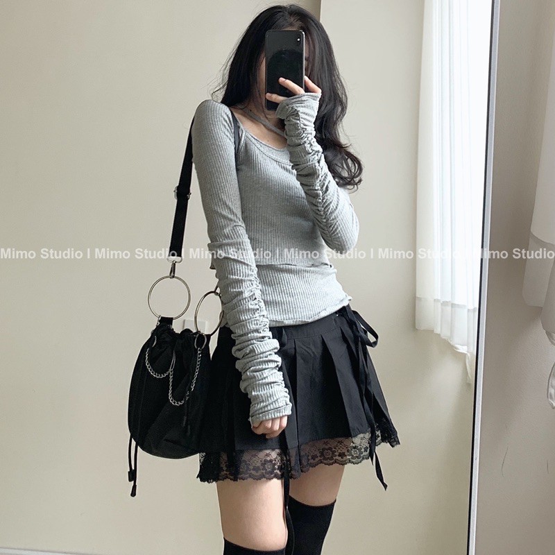 Túi dù mini dây rút kèm chain