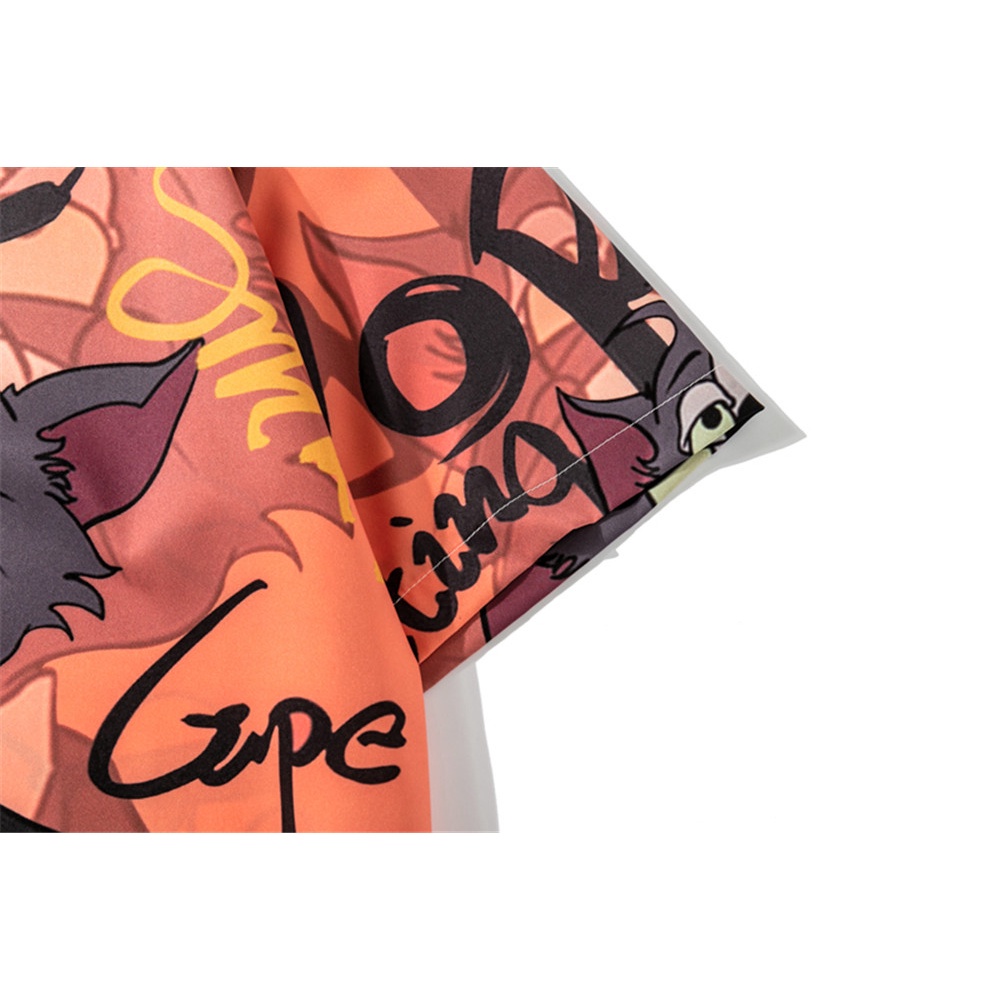 Áo sơ mi tay ngắn in họa tiết Hawaii thời trang mùa hè 2022 dành cho nam