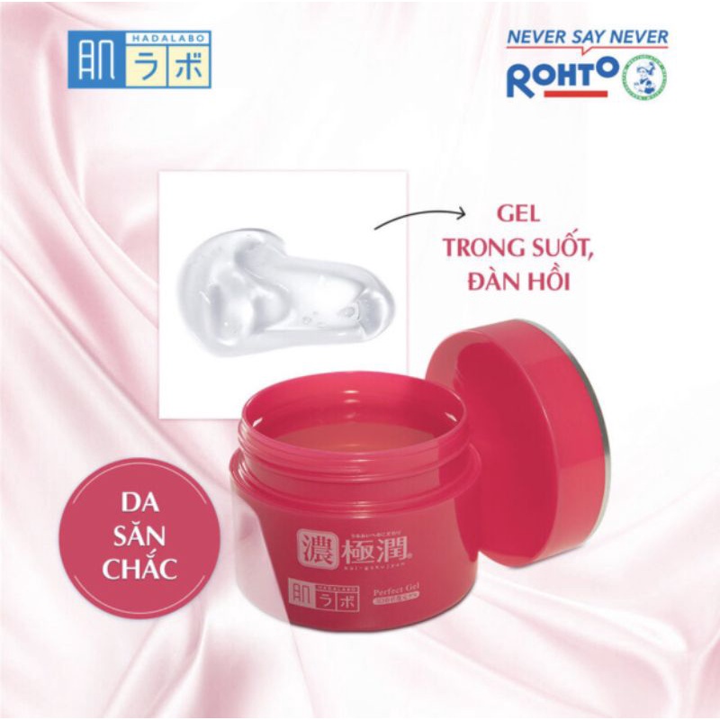 Gel DƯỠNG ẨM - CHỐNG LÃO HÓA Hada Labo Gokujyun 3D Perfect Gel 5in1 màu đỏ 100g Nhật Bản, Hada Labo màu đỏ Nội Địa Nhật