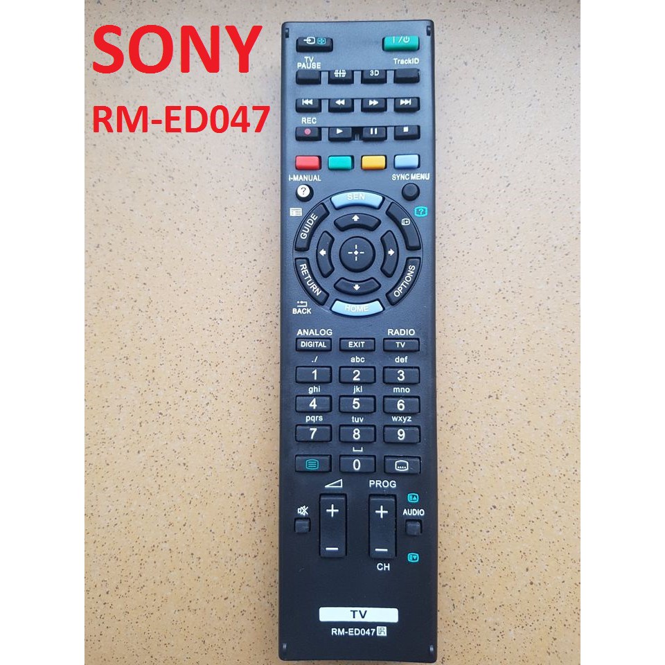 ĐIỀU KHIỂN TIVI SONY RM-ED047 Smart vào mạng hàng chính hãng .Tặng kèm pin -Remote từ xa vô tuyến sony ED054 vào mạng