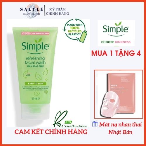 [Chính Hãng] Sữa Rửa Mặt Simple/ Simple sữa rửa mặt cho da nhạy cảm/ sữa rửa mặt simple cho da dầu, 
