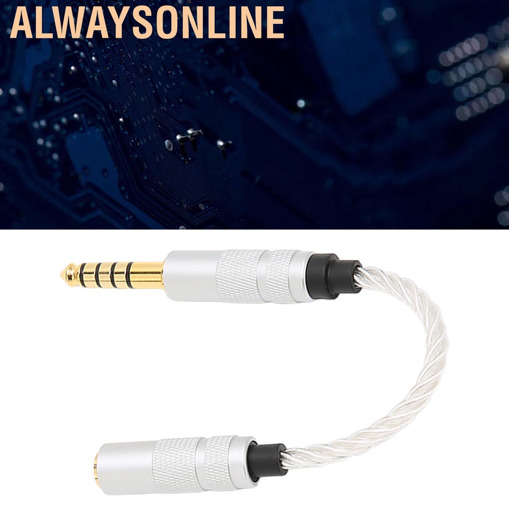 Alwaysonline 4.4mm Balanced To 3.5mm Stereo Cable Headphone Adapter Cord For NW-ZX300A DMP-Z1