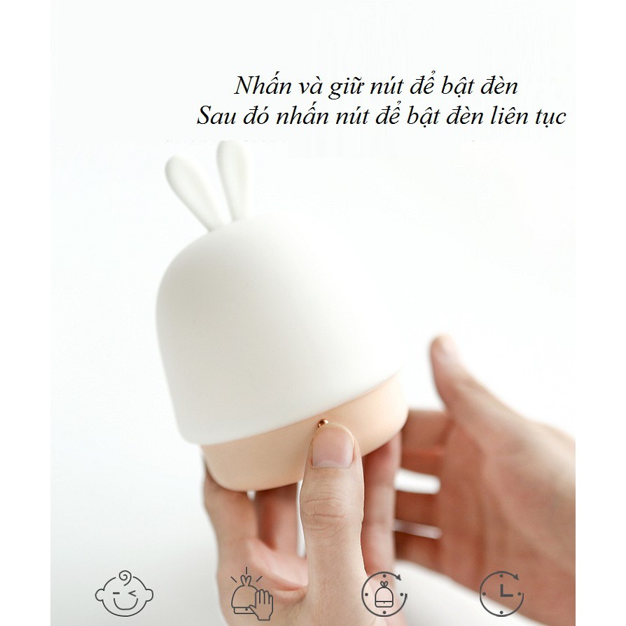 Đèn Ngủ Cảm Ứng ❤️FREESHIP❤️ Đèn Ngủ Silicon Siêu Dễ Thương Cho Bé Phiên Bản Cute - Thích Hợp Để Làm Quà Tặng