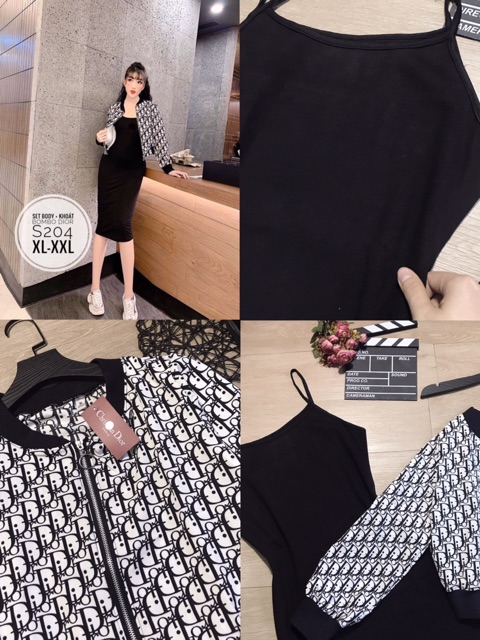 Set Body + Khoác Bomber Đì O Bigsize