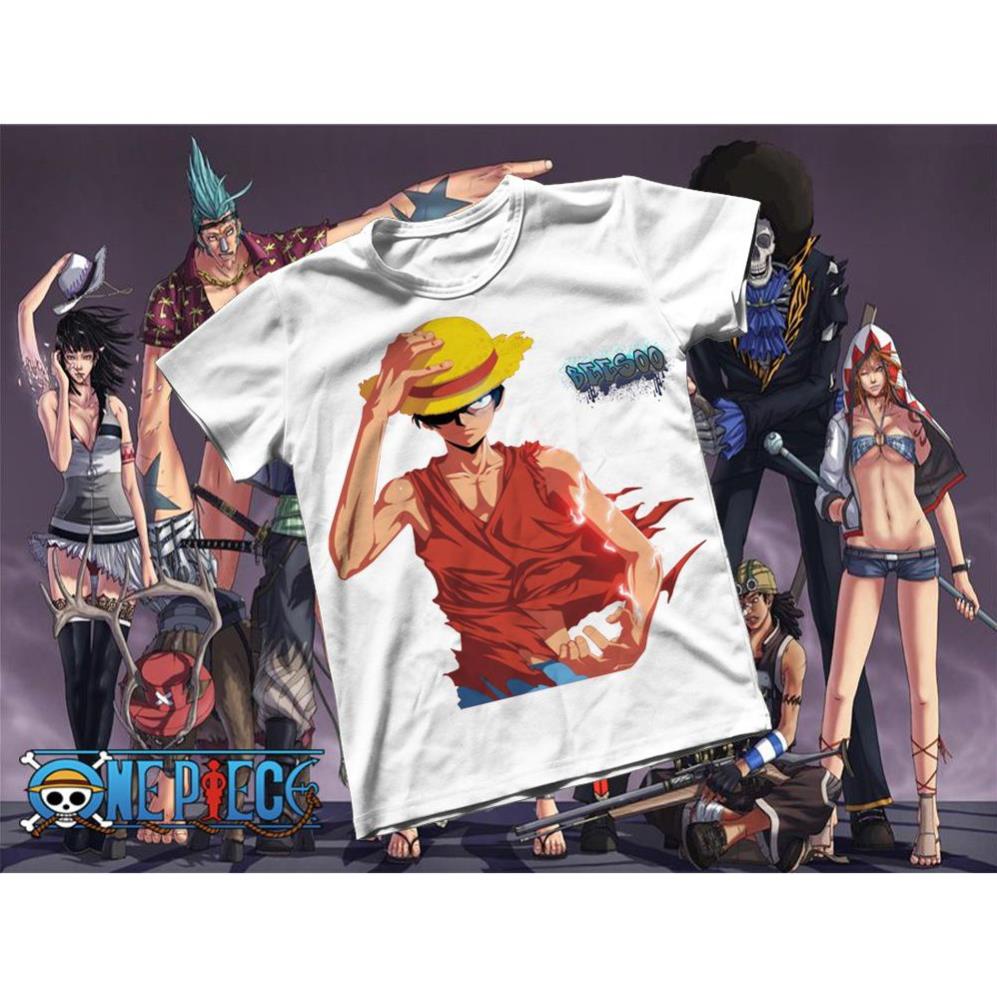 Áo thun Cotton Unisex - Anime - One Piece - Monkey D luffy Gear 2 giá xưởng