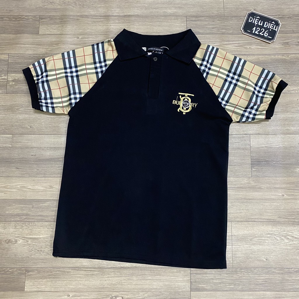 ÁO THUN NAM CỔ BẺ TAY NGẮN THÊU HỌA TIẾT MIX VAI BBR kèm ảnh thật | BigBuy360 - bigbuy360.vn