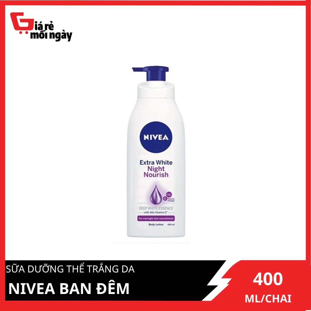 Sữa dưỡng thể trắng da Nivea Ban đêm 400ml