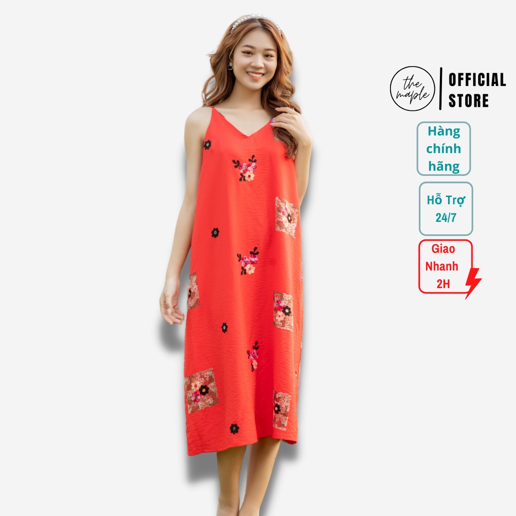 Đầm hai dây mùa hè The Maple Vàng