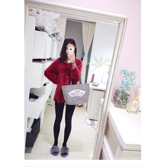 【FDM】Hàng có sẵn Túi tote len VANS OFF THE WALL