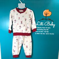 Bộ nỉ da cá họa tiết Litibaby bé trai, bé gái size 3-10 cho bé 12-30kg. Chất vải nỉ dày dặn, hình in sắc nét.