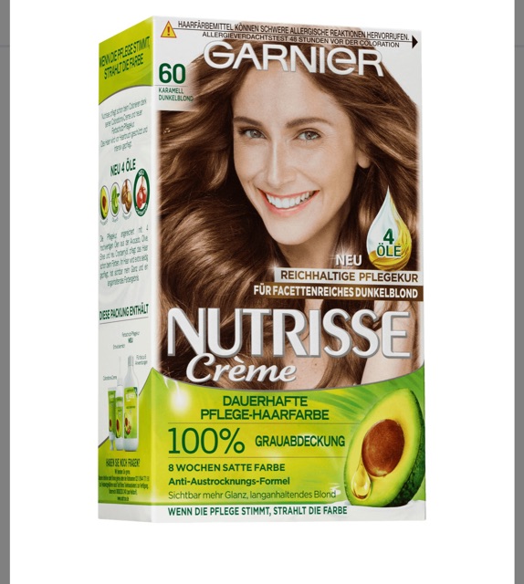 Kem nhuộm tóc GANIER NUTRISSE thảo dược phủ bạc 100%