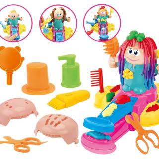 [Đồ chơi] đồ chơi đất sét cắt tóc DIY màu đồ chơi giáo dục trẻ em chơi đồ chơi đất sét nhà plasticine màu