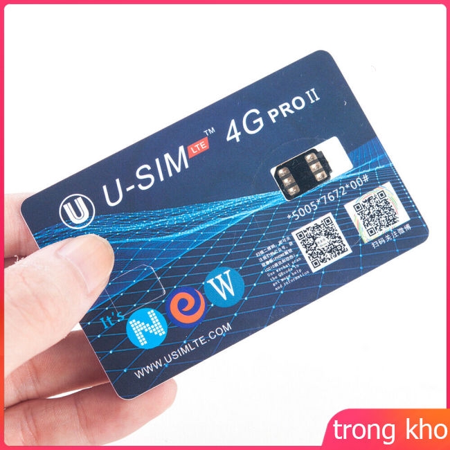 Sim điện thoại U-SIM4G Pro II Nano-SIM mở khóa tương thích với iOS 12 iPhone XS Max