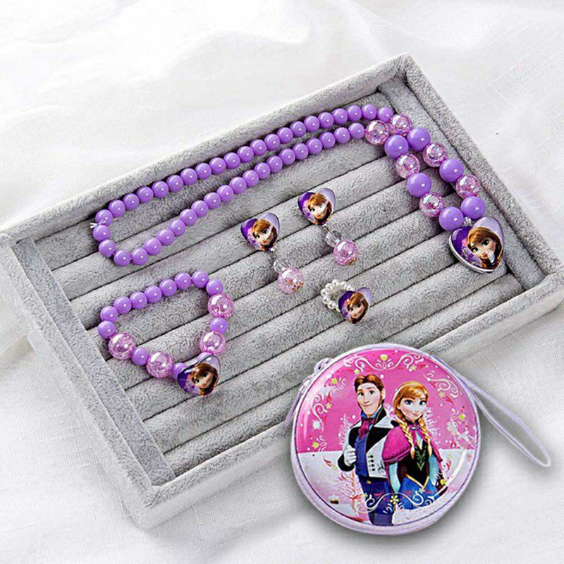hộp trang sức vòng cổ 4 món bé gái