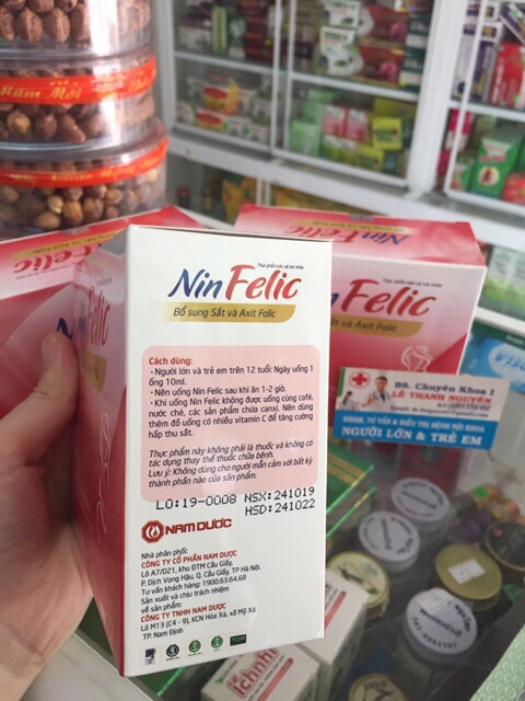 ✅(chính hãng)NINFELIC-bổ sung sắt&acid folic