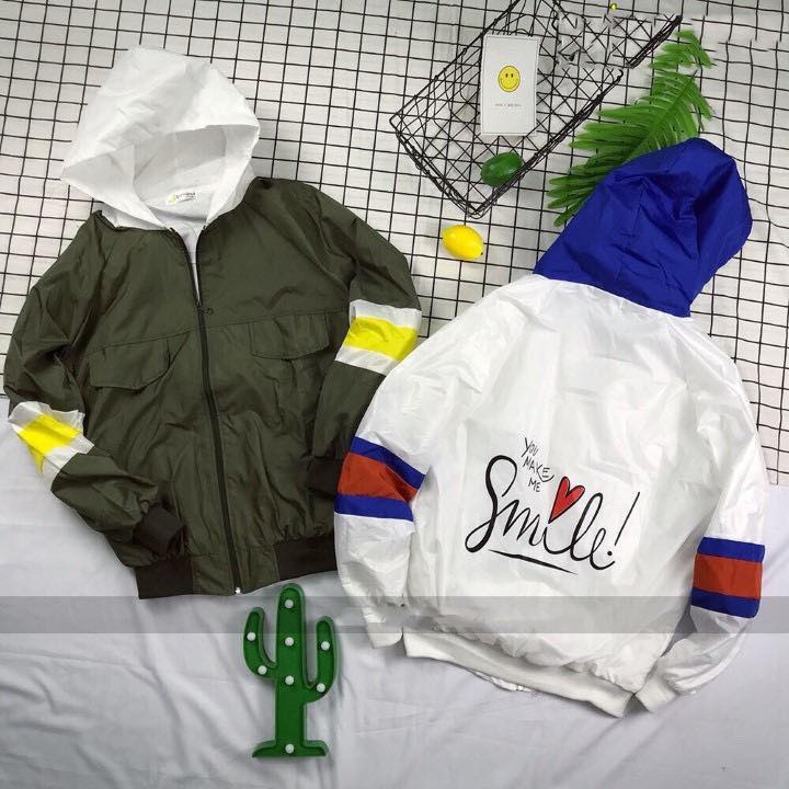 Áo khoác dù smile có size XL &lt; 70kg