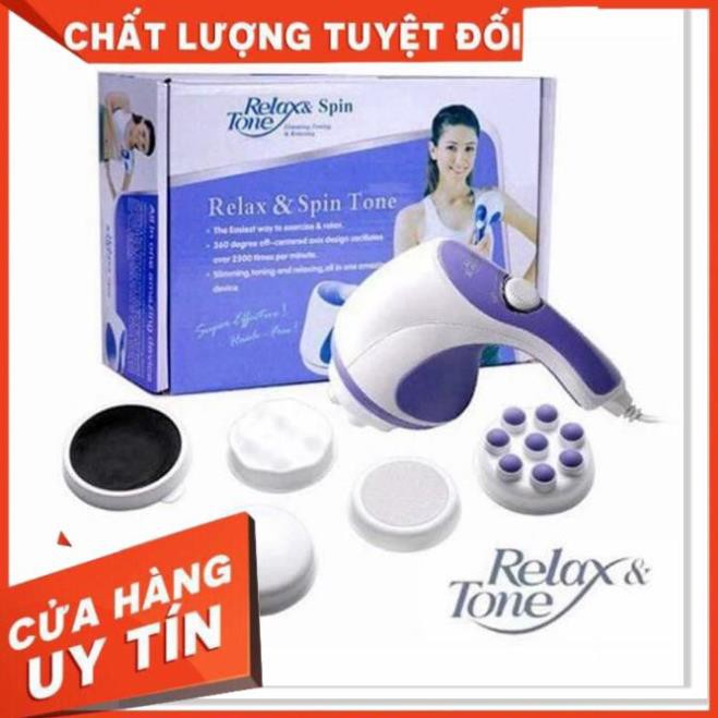 MÁY MASSAGE TOÀN THÂN,  MÁY ĐÁNH TAN MỠ BỤNG CẦM TAY RELAX Tặng kèm đầu massage - Hàng chuẩn loại 1