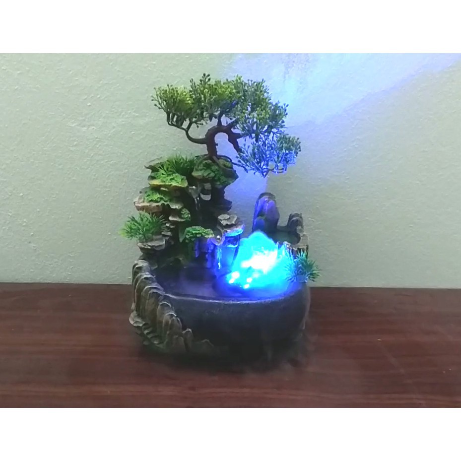 Máy tạo sương kèm đèn led đổi màu cho thác nước, tiểu cảnh, hồ cảnh mini