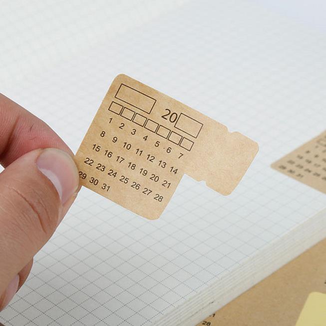 Sticker Hình Dán Tem Dán Lịch Tháng Decor Hộp Quà Decor Sổ Tay stamps bullet journal,planner