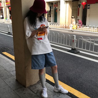 Quần jeans ống suông rộng thiết kế năng động trẻ trung size S-2XL cho nữ