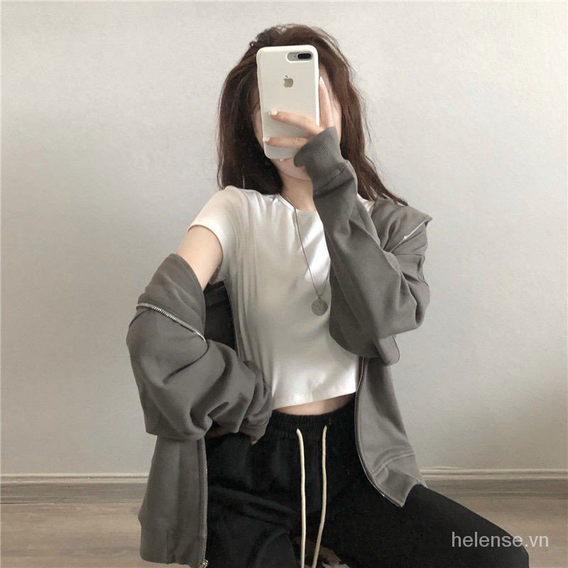 Áo Hoodie Dáng Rộng Kiểu Vintage Phong Cách Hàn Quốc Thời Trang Xuân Thu 2020 Cho Nữ